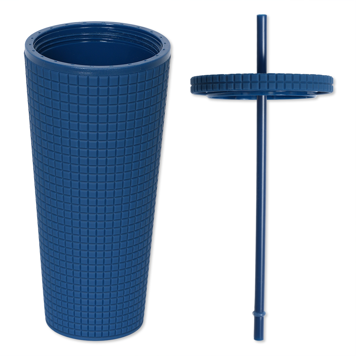 24 oz Recycled Squared Tumbler with Straw